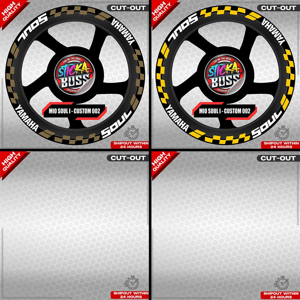 MIO SOUL I 125 MAGS STICKER SET  ( 2 MAGS ) - CUSTOM 002 | VINYL WATERPROOF CUT-OUT DECALS