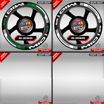MIO I 125 MAG STICKER SET  ( 2 MAGS ) - CUSTOM 003 | VINYL WATERPROOF CUT-OUT DECALS