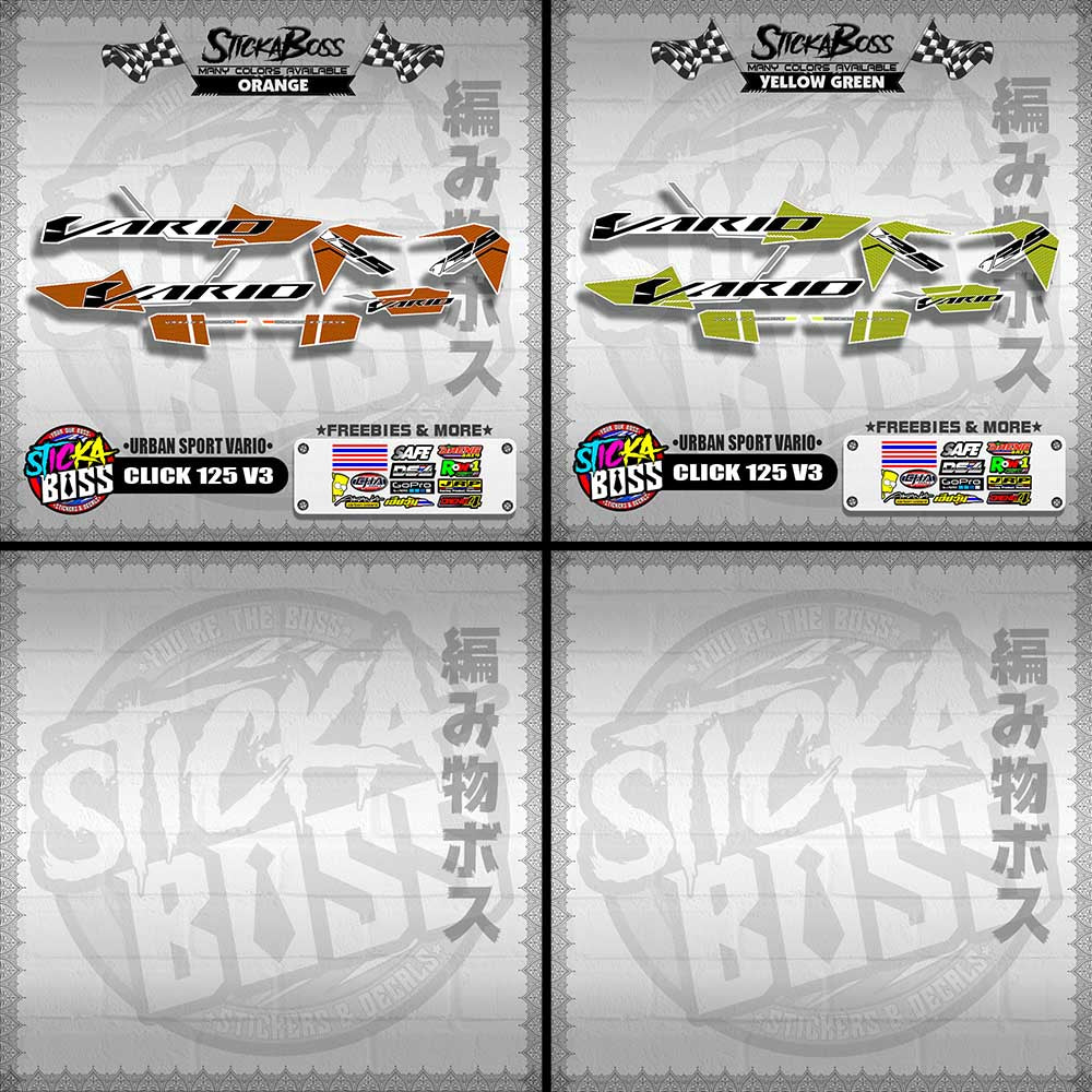 CLICK 125 V3 DECALS ( URBAN SPORT VARIO )【WITH FREEBIES】