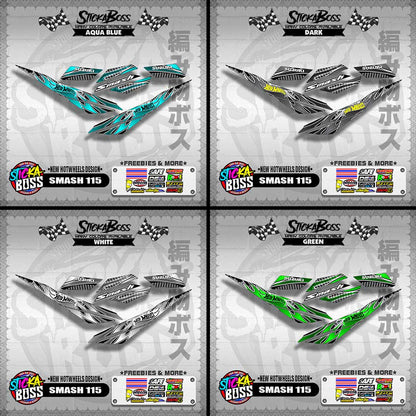 SMASH 115 DECALS ( NEW HOTWHEELS DESIGN )【WITH FREEBIES】
