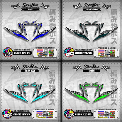 CLICK 125 V3 DECALS ( MALAYSIAN VR182111 FM )【WITH FREEBIES】