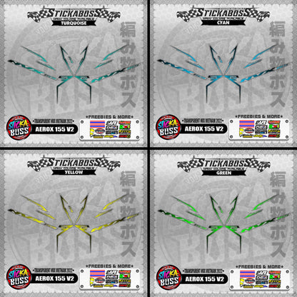 【PREMIUM UV PRINT】TRANSPARENT AEROX 155 V2 ( NVX VIETNAM 2022 DECALS )【WITH FREEBIES】