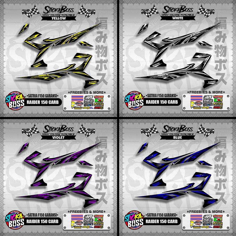 RAIDER 150 CARB DECALS ( SATRIA F150 GARANSI )【WITH FREEBIES】