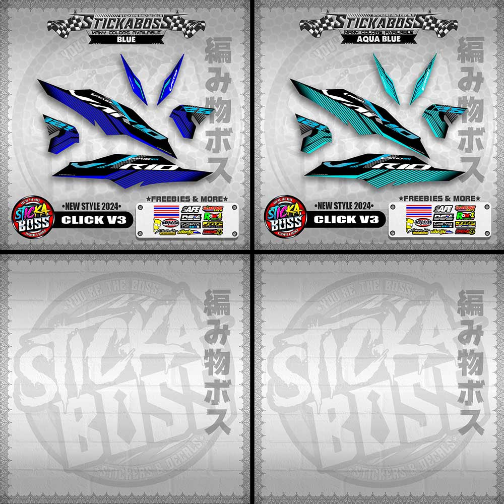 CLICK V3 MALAYSIAN CONCEPT STICKER DECALS ( NEW STYLE 2024 )【WITH FREEBIES】