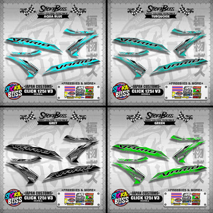 CLICK 125i V3 DECALS ( JAPAN CUSTOMS )【WITH FREEBIES】