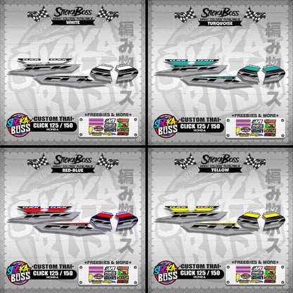 CLICK 125 / 150 DECALS ( CUSTOM THAI )【WITH FREEBIES】