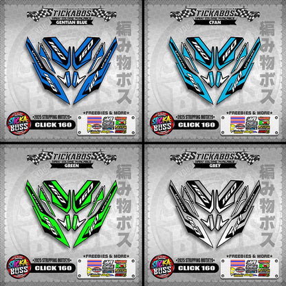 CLICK 160 STICKER DECALS ( 2025 STRIPPING MOTIF29 )【WITH FREEBIES】