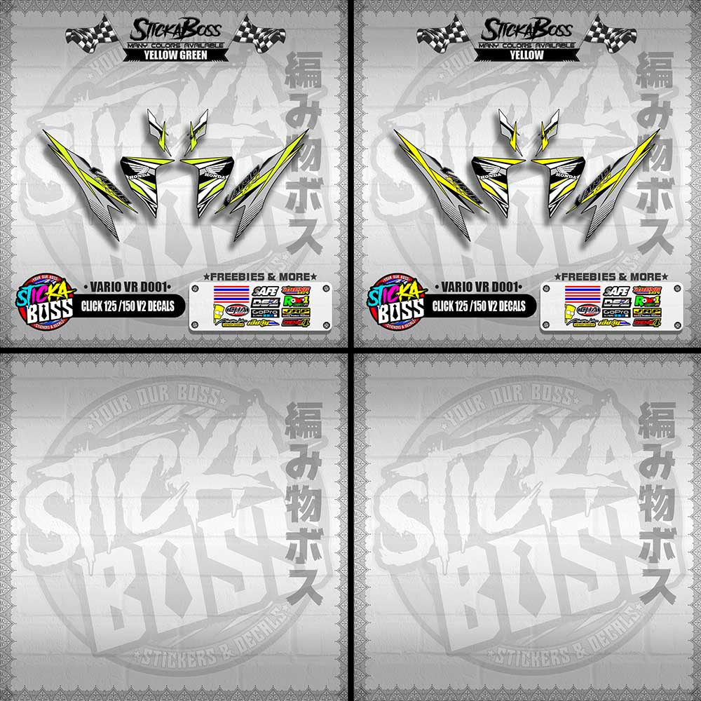 CLICK 125 / 150 V2 DECALS ( VARIO VR D001 )【WITH FREEBIES】