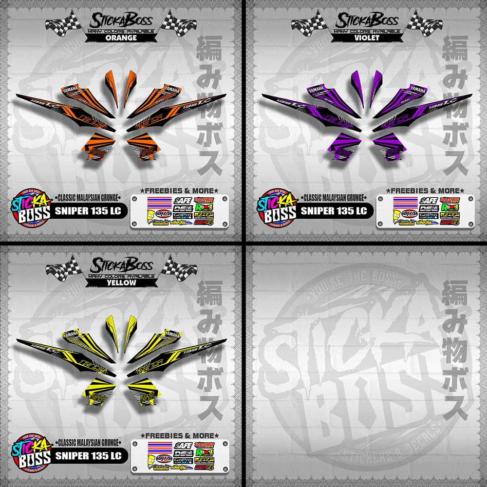 SNIPER 135 LC DECALS ( CLASSIC MALAYSIAN GRUNGE )【WITH FREEBIES】