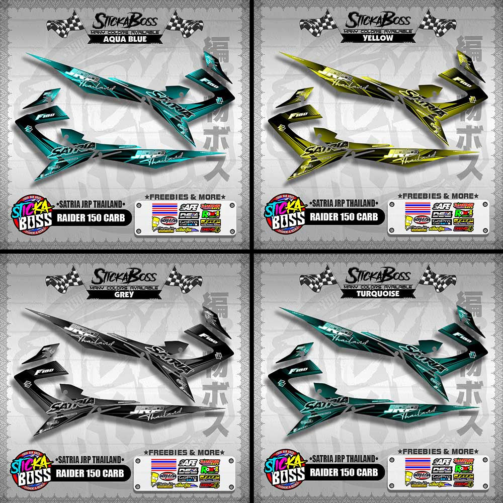 RAIDER 150 CARB DECALS ( SATRIA JRP THAILAND ) [ PREMIUM GLOSSY LAMINATED ]【WITH FREEBIES】