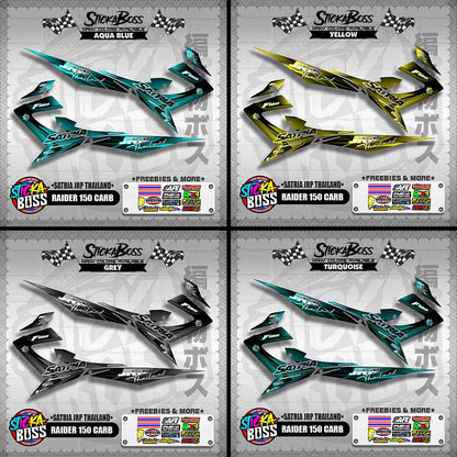 RAIDER 150 CARB DECALS ( SATRIA JRP THAILAND ) [ PREMIUM GLOSSY LAMINATED ]【WITH FREEBIES】