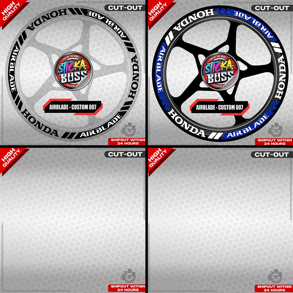 AIRBLADE 150 / 160 MAG STICKER SET ( 2 MAGS ) - CUSTOM 007 | VINYL WATERPROOF CUT-OUT DECALS