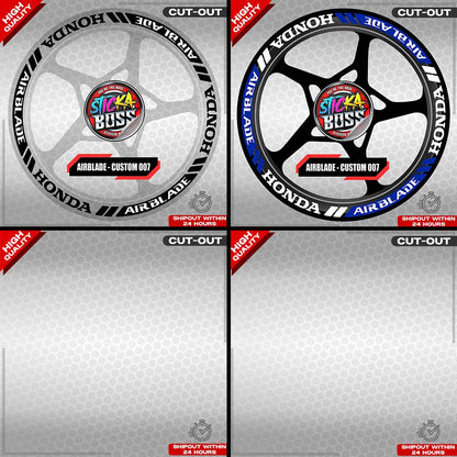 AIRBLADE 150 / 160 MAG STICKER SET ( 2 MAGS ) - CUSTOM 007 | VINYL WATERPROOF CUT-OUT DECALS