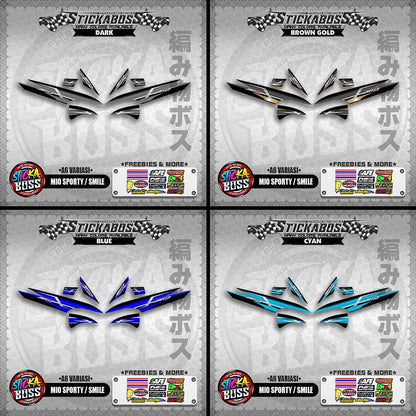 MIO SPORTY / SMILE INDO STICKER DECALS ( A6 VARIASI )【WITH FREEBIES】
