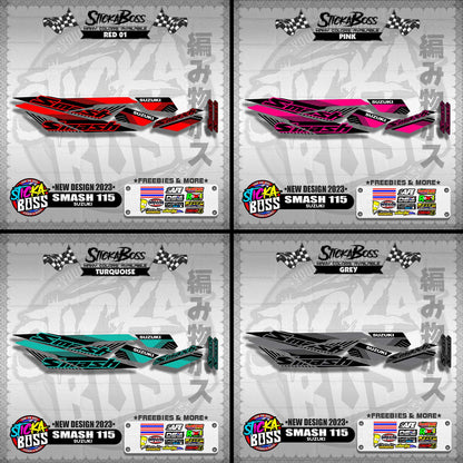 SMASH 115 STOCK DECALS ( NEW DESIGN 2023 )【WITH FREEBIES】