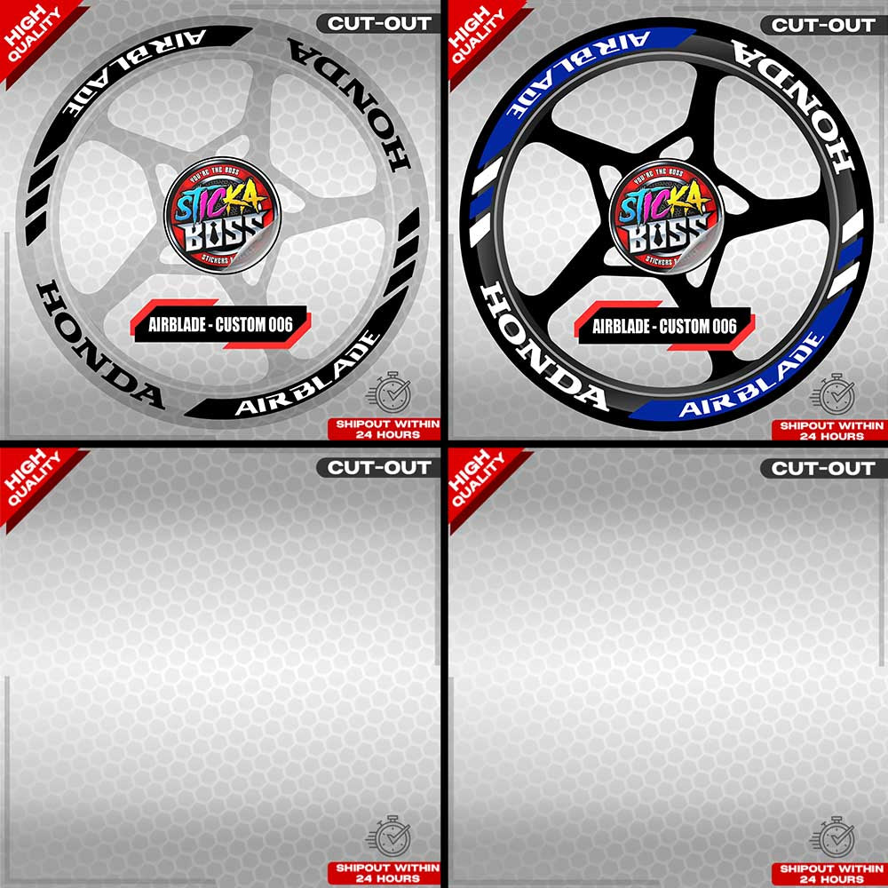 AIRBLADE 150 / 160 MAG STICKER SET ( 2 MAGS ) - CUSTOM 006 | VINYL WATERPROOF CUT-OUT DECALS
