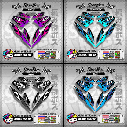 AEROX 155 V2 ( FLAME MOTIF 2023 )【WITH FREEBIES】