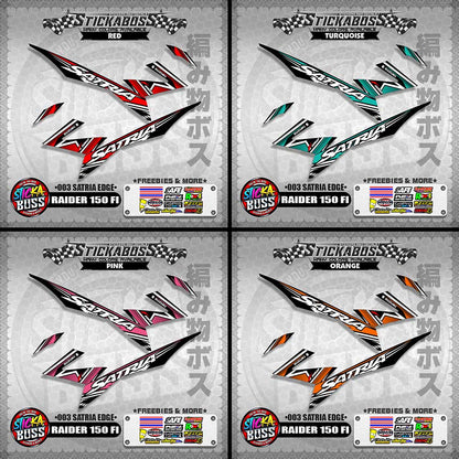 RAIDER 150 FI MALAYSIAN STICKER DECALS ( 003 SATRIA EDGE )【WITH FREEBIES】