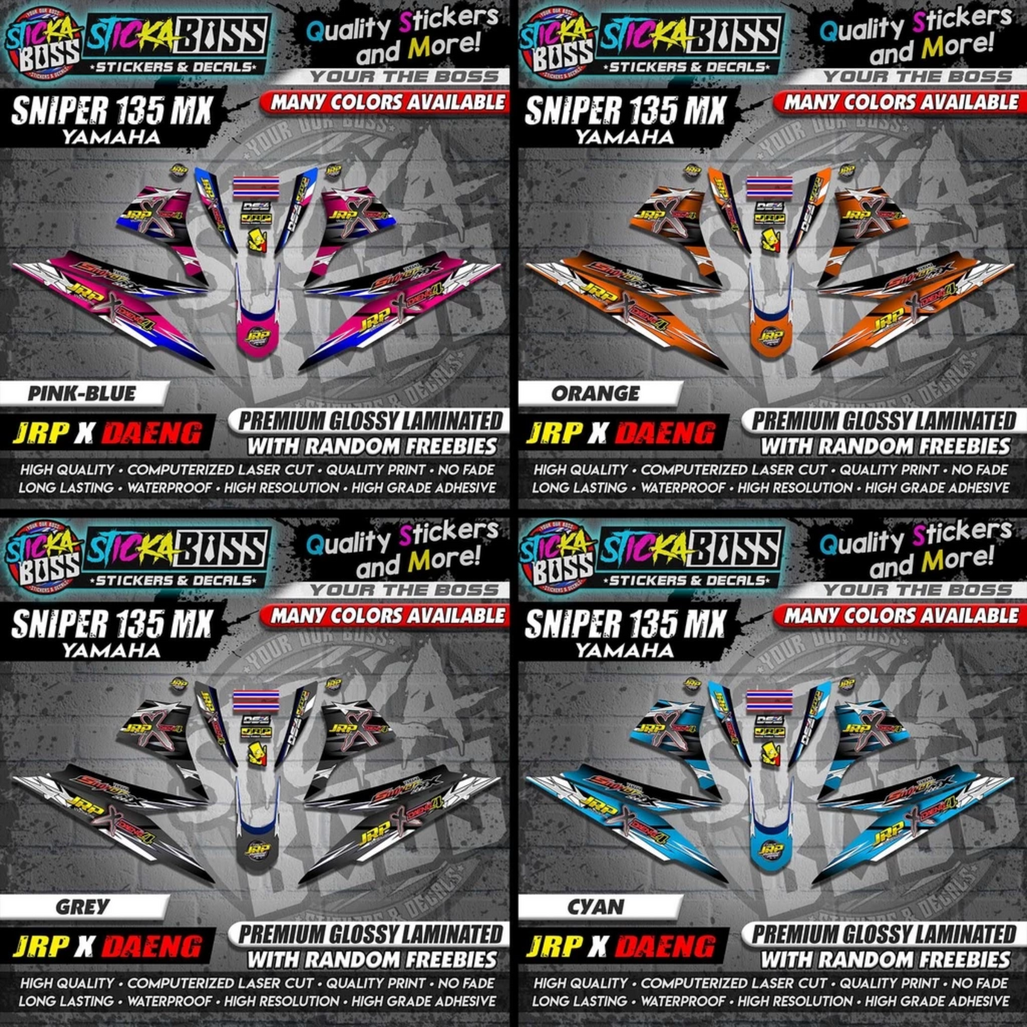 Sniper 135 MX Thailand Decals ( JRP x DAENG )【WITH FREEBIES】