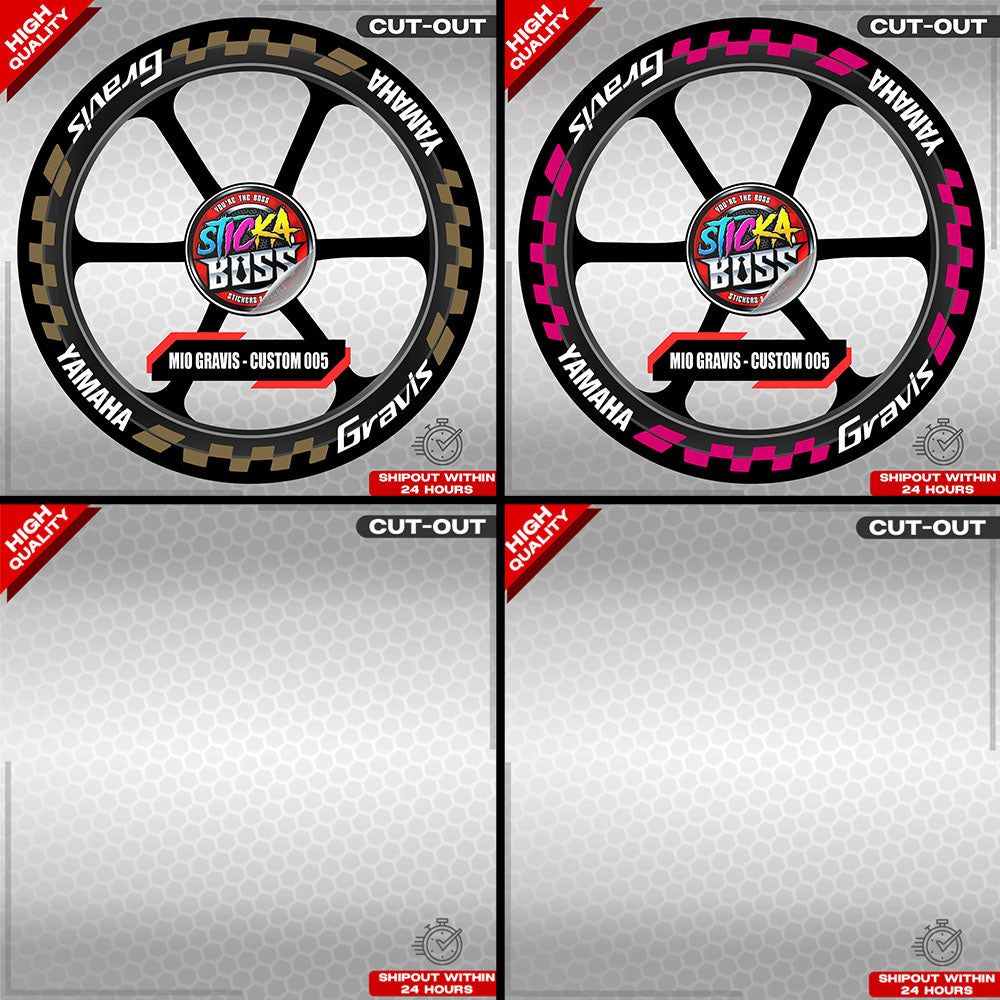 MIO GRAVIS MAG STICKER SET ( 2 MAGS ) - CUSTOM 005 | VINYL WATERPROOF CUT-OUT DECALS