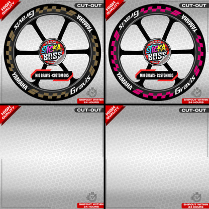 MIO GRAVIS MAG STICKER SET ( 2 MAGS ) - CUSTOM 005 | VINYL WATERPROOF CUT-OUT DECALS