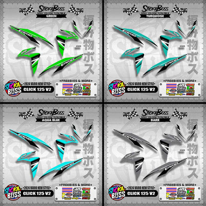 CLICK 125 V2 DECALS ( 2024 VARIO NEW STYLE )【WITH FREEBIES】