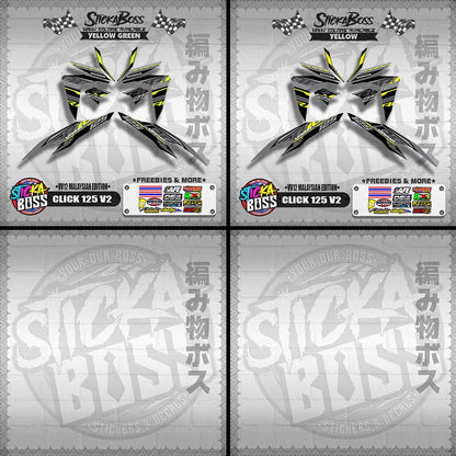 CLICK 125 V2 DECALS ( VV12 MALAYSIAN EDITION ) 【WITH FREEBIES】