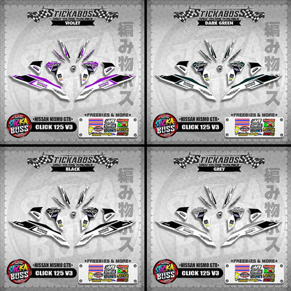 CLICK 125 V3 DECALS ( NISSAN NISMO GTR )【WITH FREEBIES】