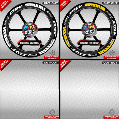 MIO GRAVIS MAG STICKER SET ( 2 MAGS ) - CUSTOM 007 | VINYL WATERPROOF CUT-OUT DECALS
