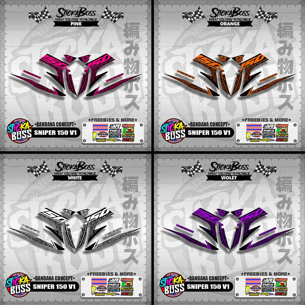 SNIPER 150 V1 DECALS ( BANDANA CONCEPT )【WITH FREEBIES】