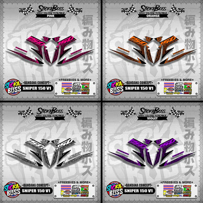 SNIPER 150 V1 DECALS ( BANDANA CONCEPT )【WITH FREEBIES】