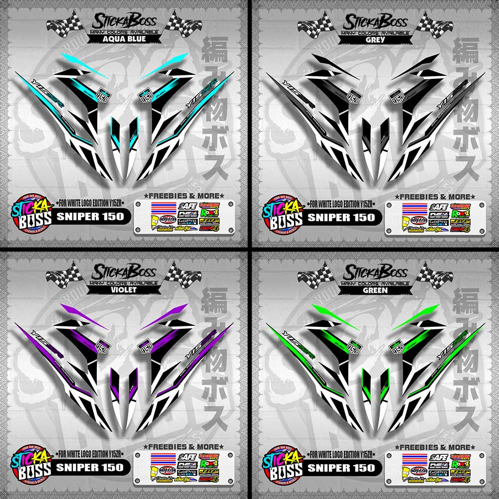 SNIPER 150 DECALS ( WHITE EDITION Y15ZR )【WITH FREEBIES】