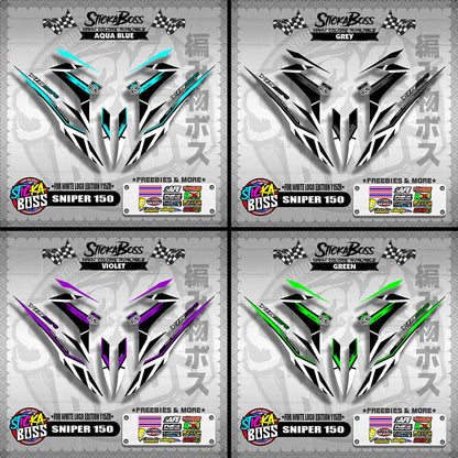 SNIPER 150 DECALS ( WHITE EDITION Y15ZR )【WITH FREEBIES】
