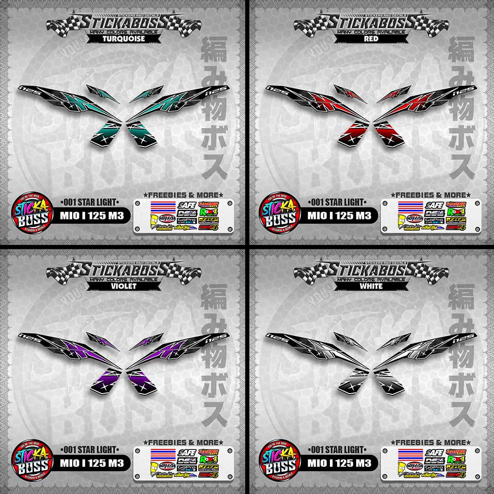 MIO I 125 M3 STICKER DECALS ( 001 STAR LIGHT )【WITH FREEBIES】