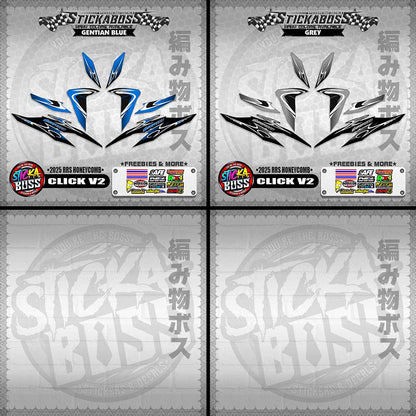 CLICK V2 INDO STICKER DECALS ( 2025 RRS HONEYCOMB )【WITH FREEBIES】