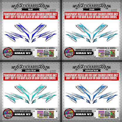 NMAX V2 INDO STICKER DECALS ( TRANSPARENT 2025 SHARP LIGHTNING )【WITH FREEBIES】