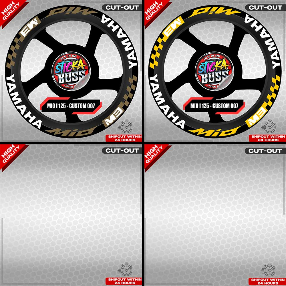 MIO I 125 MAG STICKER SET  ( 2 MAGS ) - CUSTOM 007 | VINYL WATERPROOF CUT-OUT DECALS
