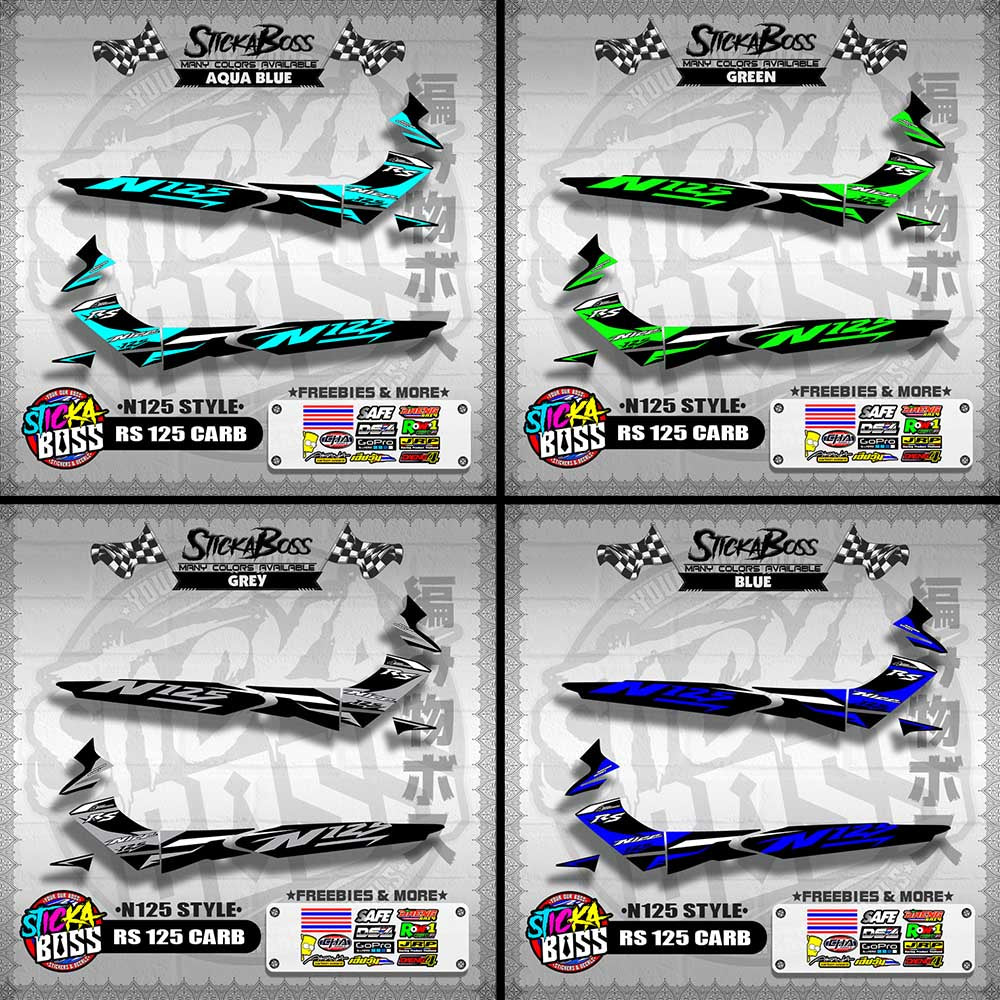 RS 125 CARB DECALS ( N125 STYLE )【WITH FREEBIES】