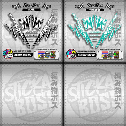 AEROX 155 V2 DECALS ( FOR WHITE NVX V9 SERIES )【WITH FREEBIES】