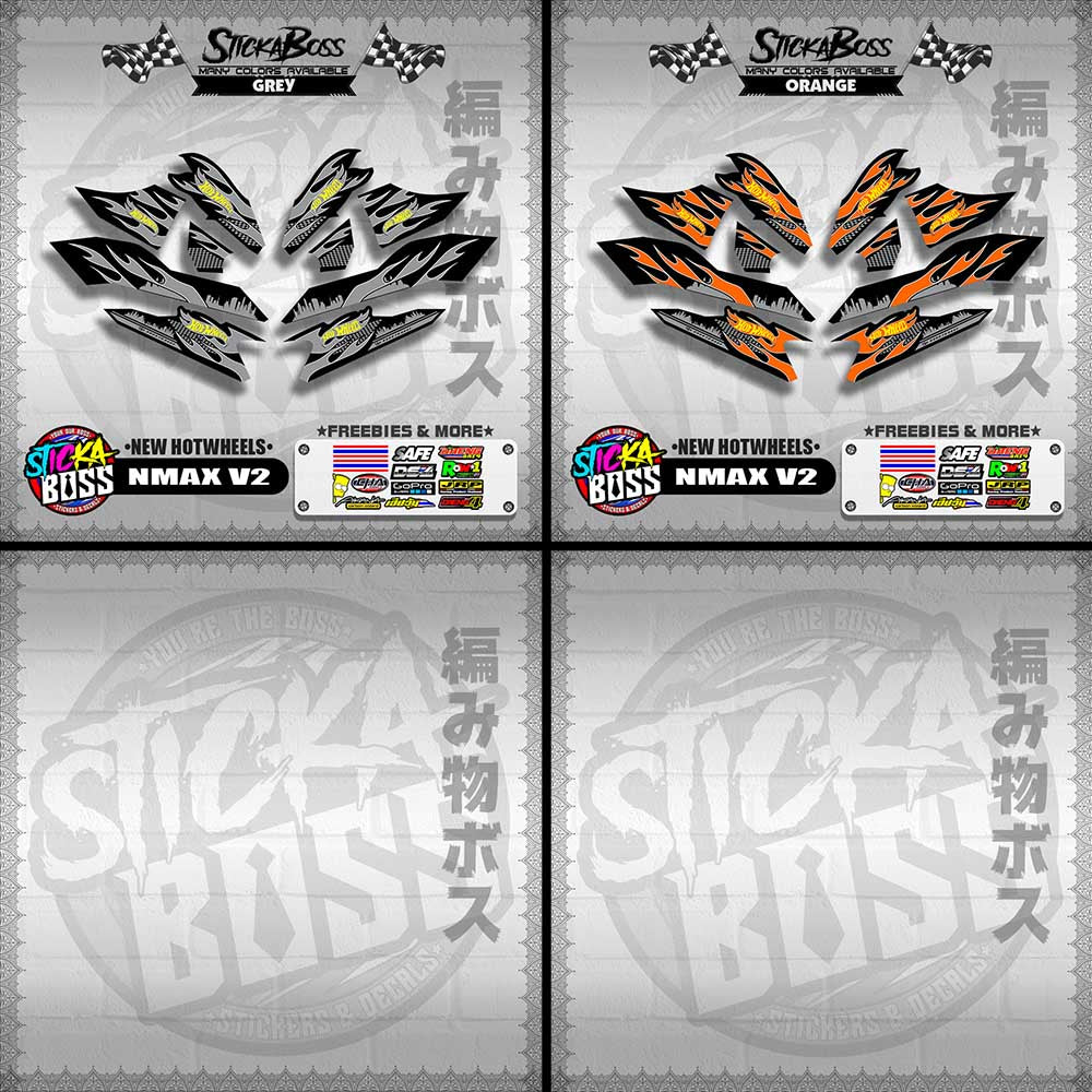 NMAX V2 DECALS ( NEW HOTWHEELS )【WITH FREEBIES】