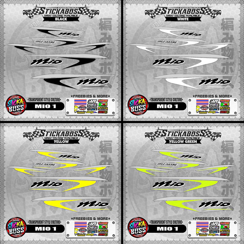 【PREMIUM UV PRINT】TRANSPARENT MIO 1 STICKER DECALS ( STYLE CULTURE )【WITH FREEBIES】