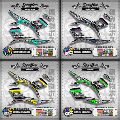 RAIDER 150 REBORN CARB DECALS ( THAI CAMO 150 )【WITH FREEBIES】
