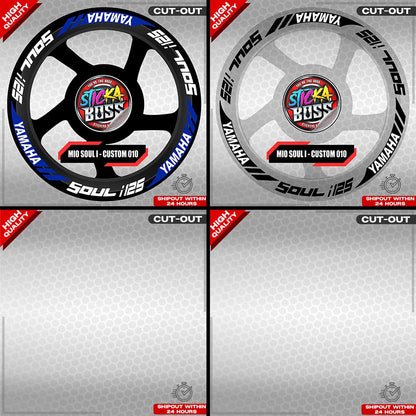 MIO SOUL I 125 MAG STICKER SET ( 2 MAGS ) - CUSTOM 010 | VINYL WATERPROOF CUT-OUT DECALS
