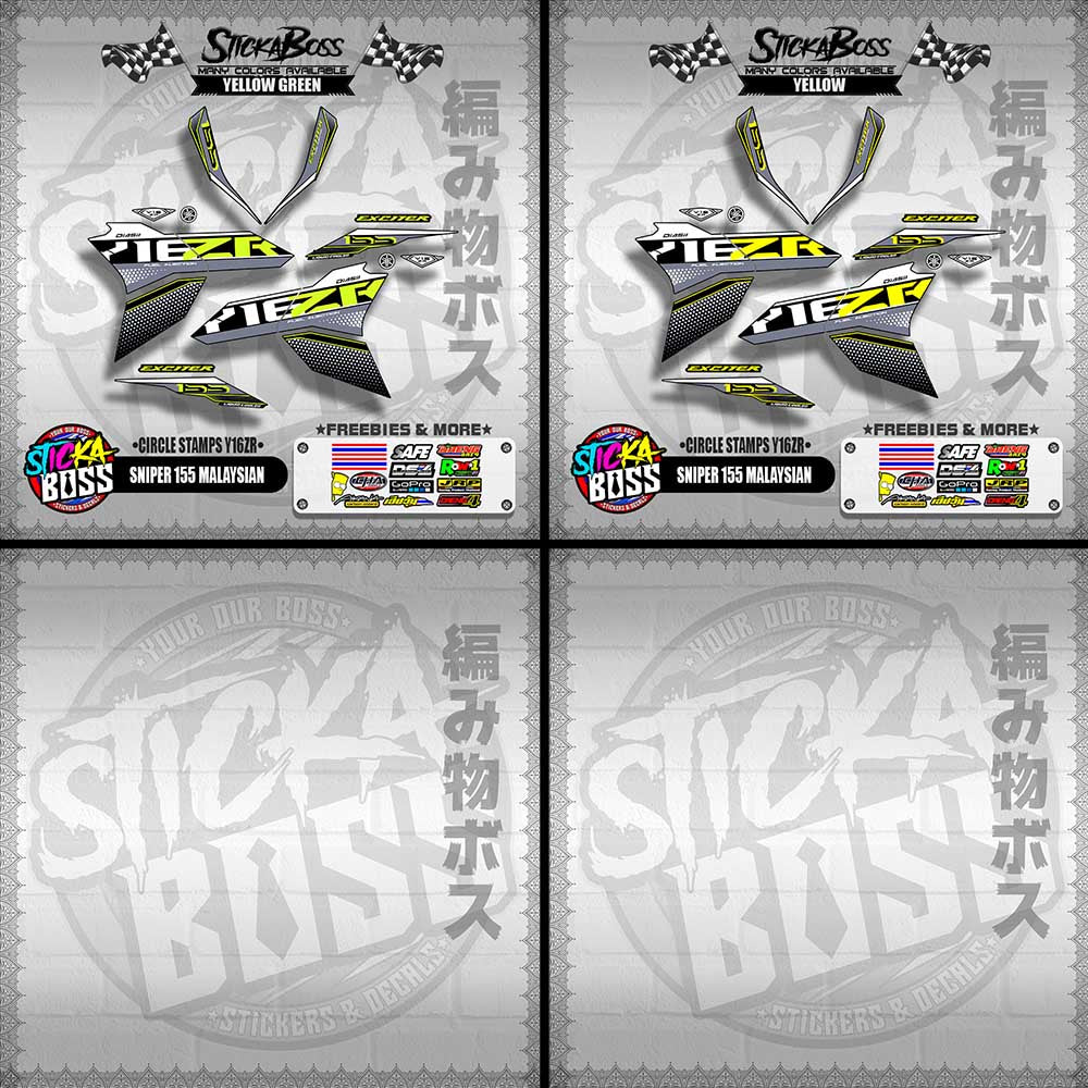 SNIPER 155 MALAYSIAN DECALS ( CIRCLE STAMPS Y16ZR )【WITH FREEBIES】