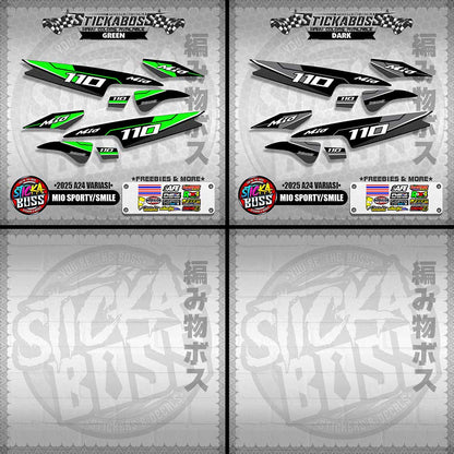 MIO SPORTY/SMILE INDO STICKER DECALS ( 2025 A24 VARIASI )【WITH FREEBIES】