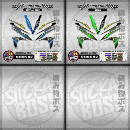 CLICK V2 INDO STICKER DECALS ( HAYABUSA BAO TEM XE )【WITH FREEBIES】