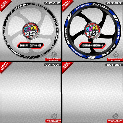 SKYDRIVE MAG STICKER SET ( 2 MAGS ) - CUSTOM 008 | VINYL WATERPROOF CUT-OUT DECALS