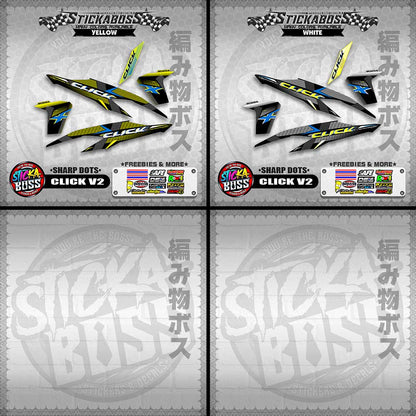 CLICK V2 STICKER DECALS ( SHARP DOTS )【WITH FREEBIES】