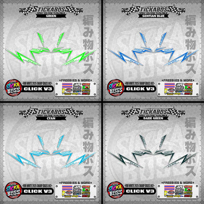 CLICK V3 INDO STICKER DECALS ( FOR WHITE 2025 SHARP EDGES 002 )【WITH FREEBIES】