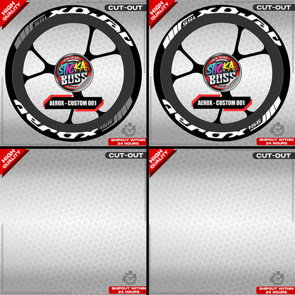 AEROX 155 MAG STICKER SET ( 2 MAGS ) - CUSTOM 001 | VINYL WATERPROOF CUT-OUT DECALS